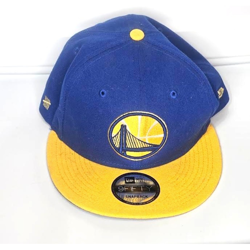 Golden State Warriors Blue And Yellow‎ Men's Fitted Hat NBA